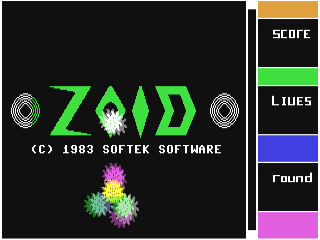 Zoids title screen for Commodore 64
